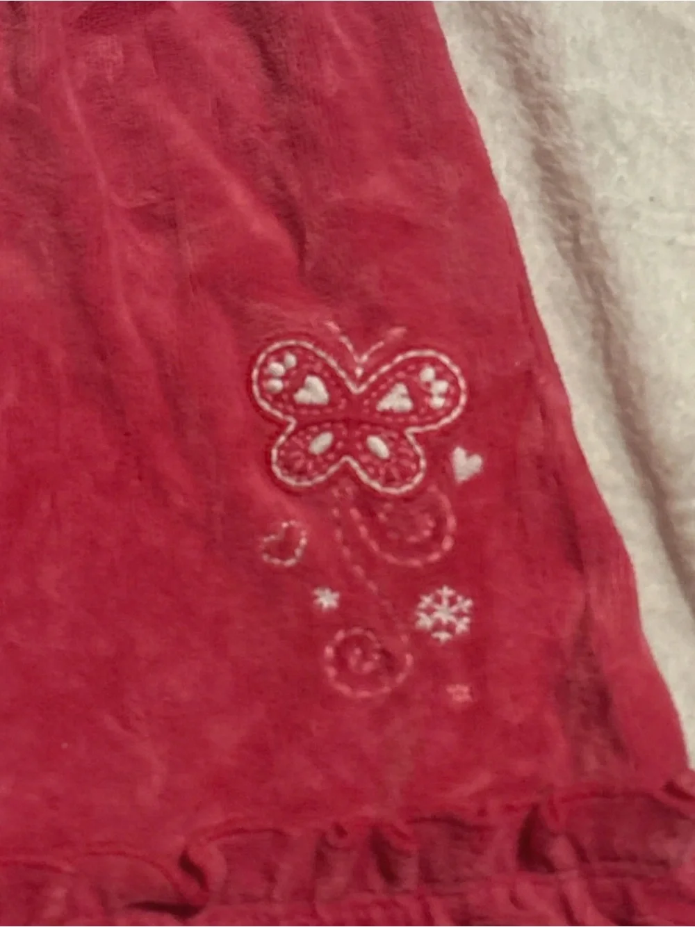 OshKosh B'gosh Red Velvet Long-Sleeve Ruffle Tunic